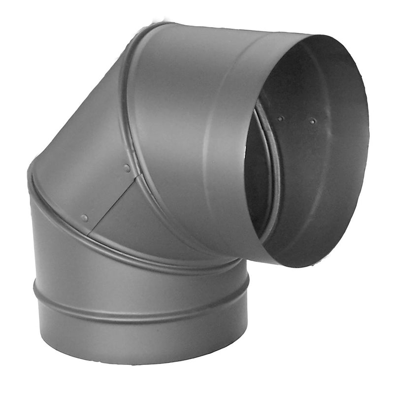 DURAVENT - DuraVent DuraBlack 6 in. D X 6 in. D Adjustable 90 deg Galvanized Steel Stove Pipe Elbow