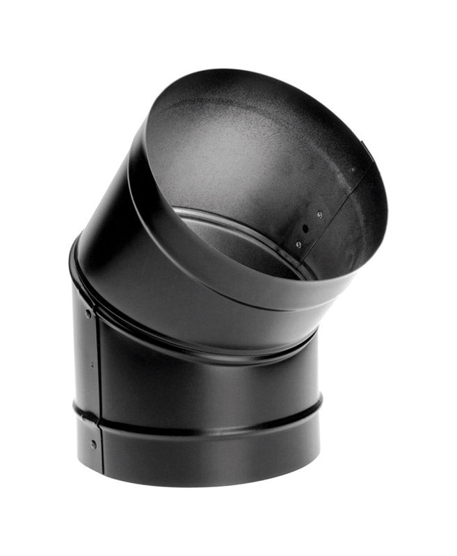 DURAVENT - DuraVent DuraBlack 6 in. D X 6 in. D 45 deg Galvanized Steel Stove Pipe Elbow