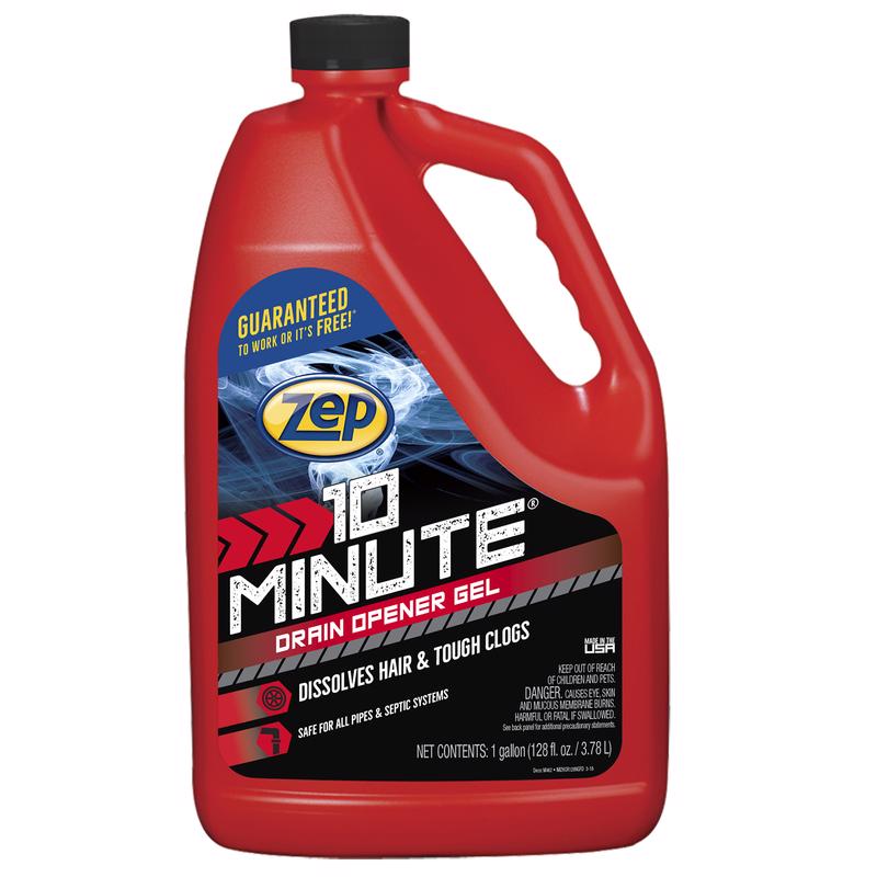 ZEP - Zep 10 Minute Hair Clog Remover Gel Drain Cleaner 128 oz - Case of 4