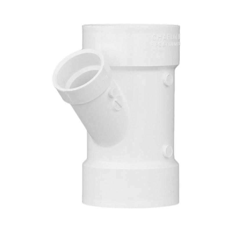 CHARLOTTE PIPE - Charlotte Pipe Schedule 40 3 in. Hub X 3 in. D Hub PVC Reducing Wye 1 pk [PVC006011200]