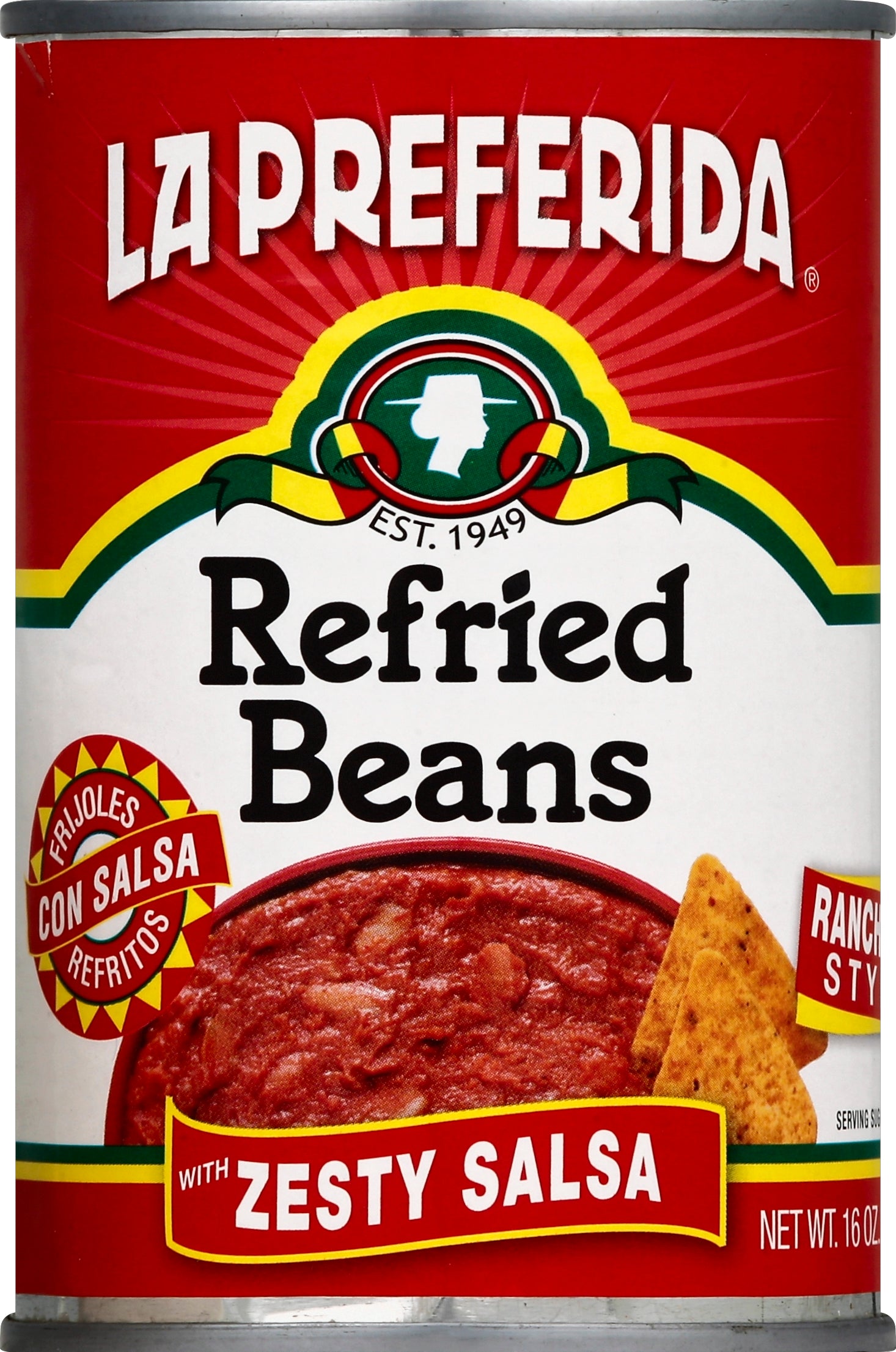 La Preferida Refried Beans 16 oz - Case of 12
