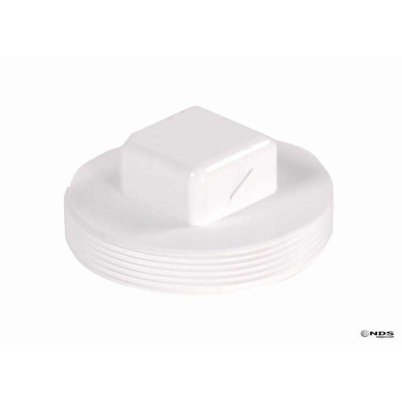 PLASTIC TRENDS - NDS Schedule 35 4 in. MPT each X 4 in. D MPT PVC Plug 1 pk