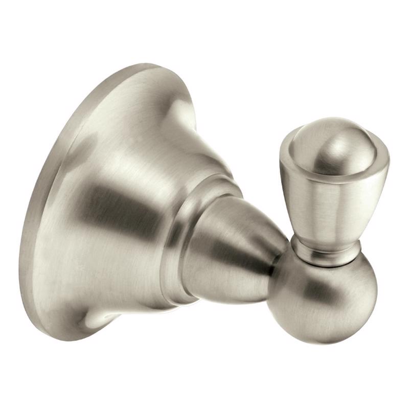 MOEN - Moen Sage 2.8 in. H X 2.6 in. W X 2.38 in. L Brushed Nickel Silver Robe Hook