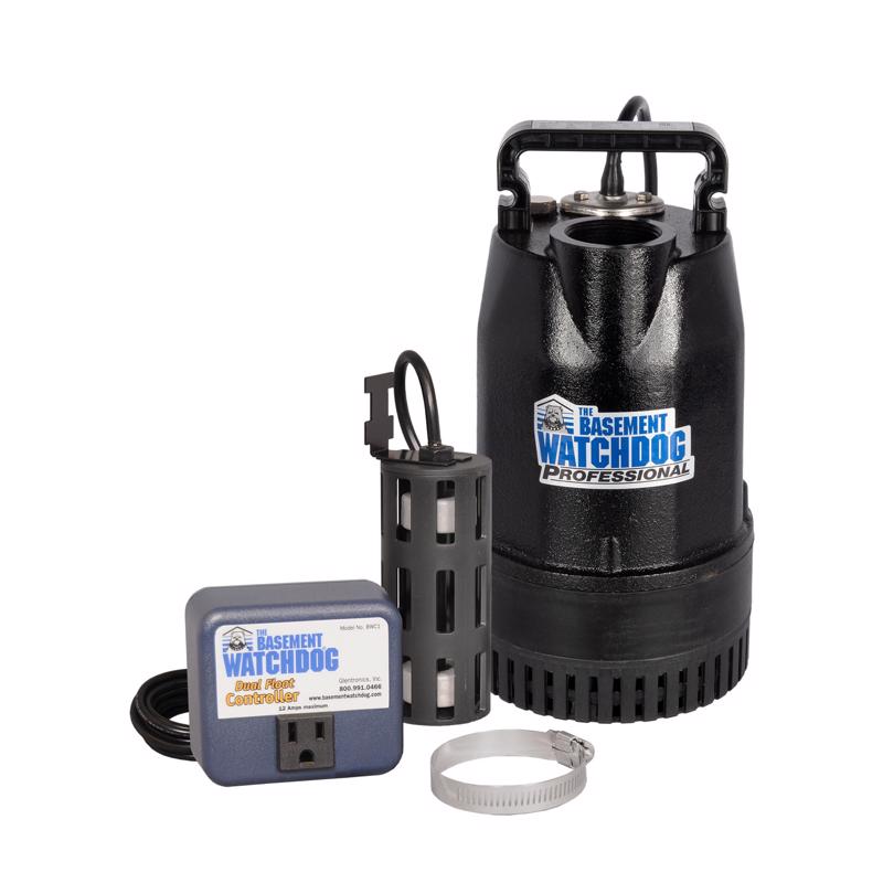 WATCHDOG - The Basement Watchdog 1/2 HP 4,400 gph Cast Iron Dual Reed Switch AC Submersible Sump Pump