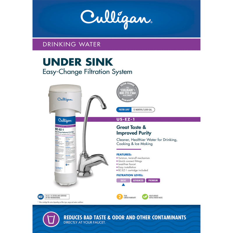 CULLIGAN - Culligan Under Sink Water Filtration System For Culligan [US-EZ-1]
