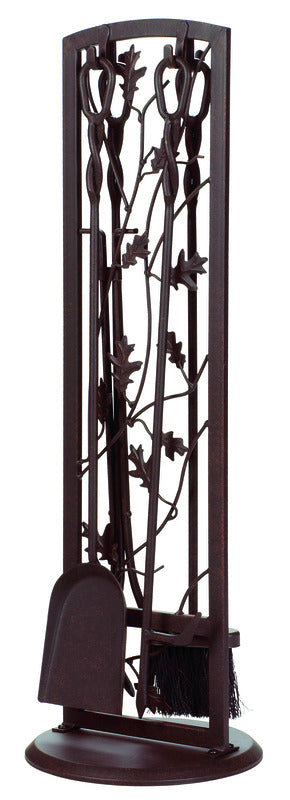 PANACEA - Panacea Colonial Brown Powder Coated Steel Fireplace Tool Set