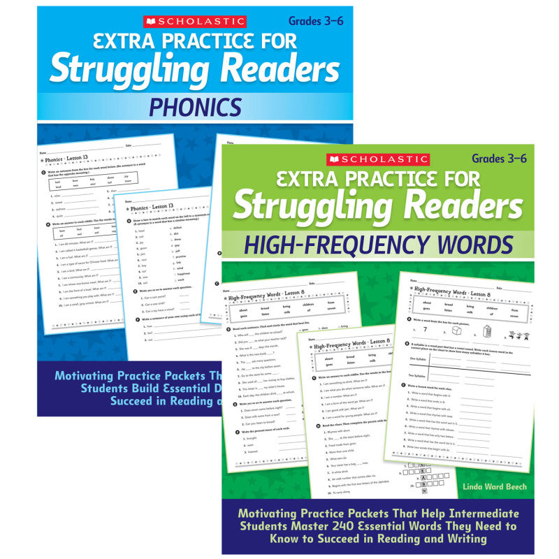 SCHOLASTIC TEACHING SOLUTIONS - Extra Practice for Struggling Readers Bundle