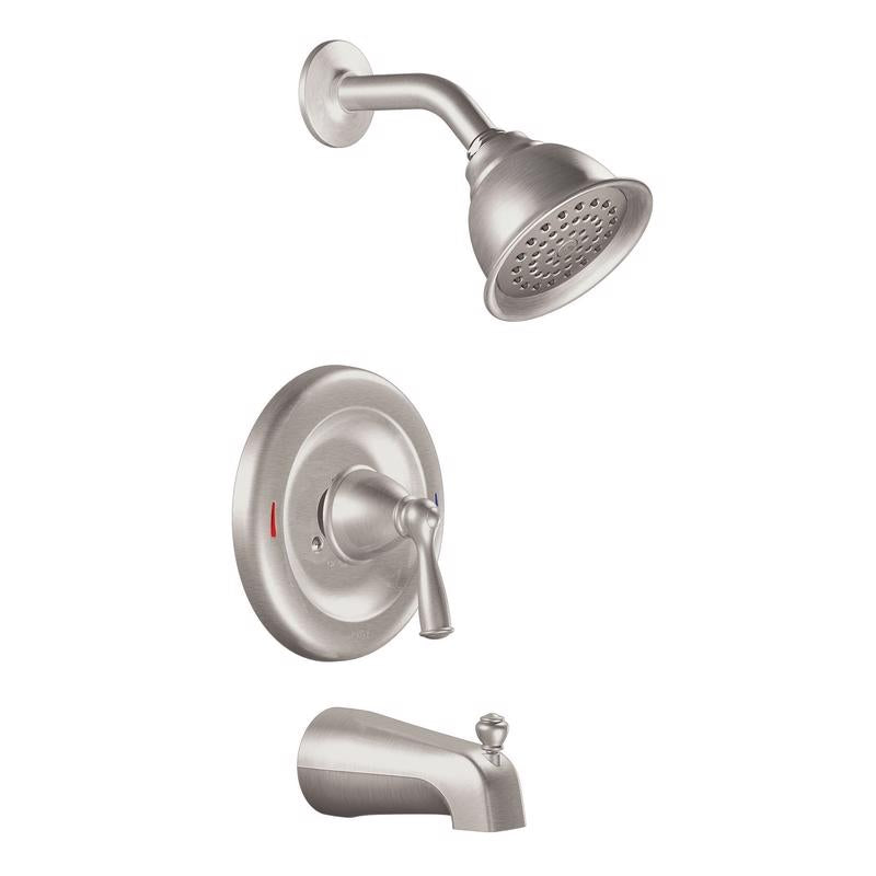 MOEN - Moen Banbury 1-Handle Brushed Nickel Tub and Shower Faucet [82910SRN]