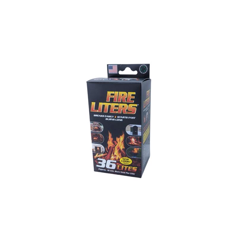 FIRE LITERS - Fire Liters Wood Fiber Fire Starter 12 min 36 pk