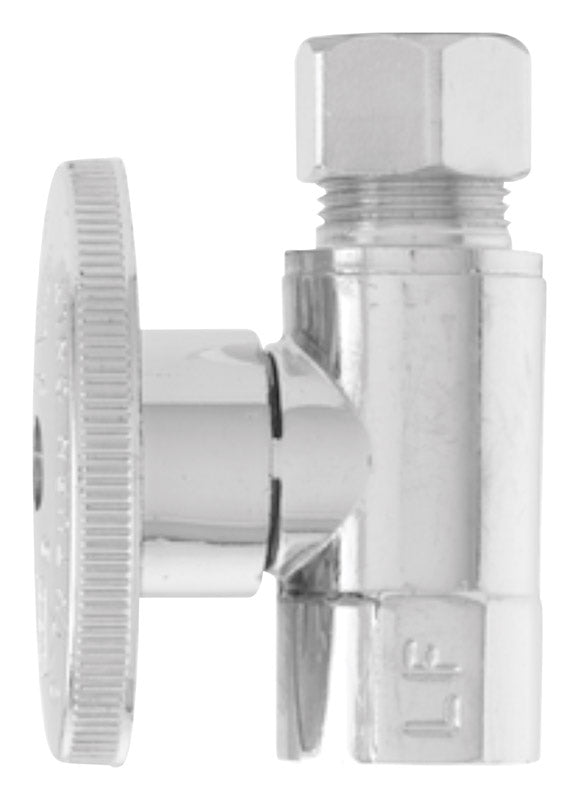 KEENEY - Keeney 3/8 in. FIP in. X 3/8 in. Compression Brass Straight Valve