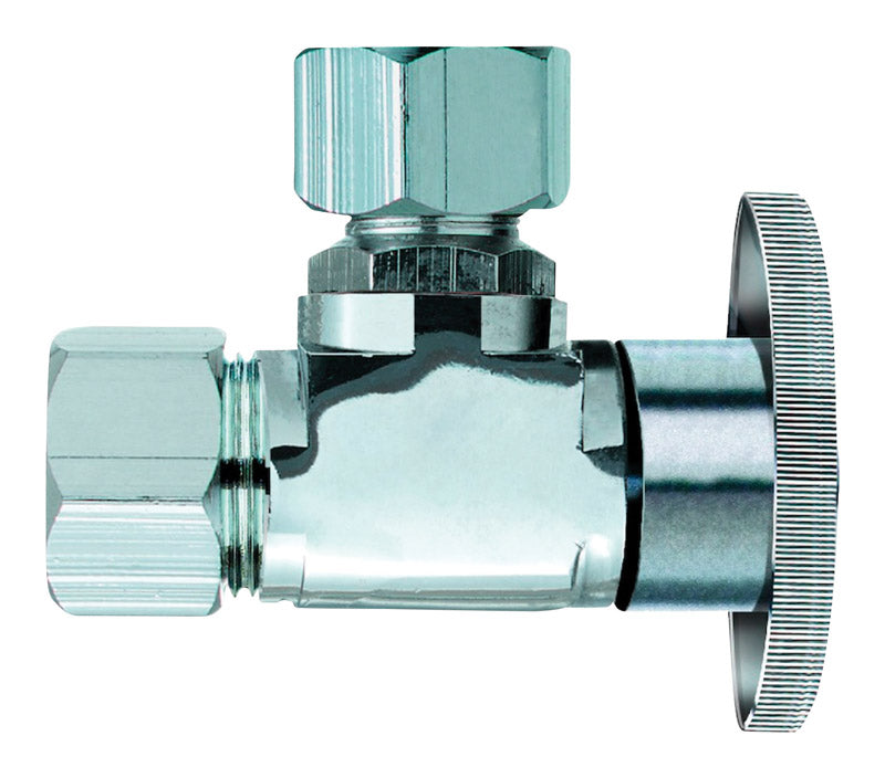 KEENEY - Keeney 5/8 in. Compression in. X 1/2 in. Compression Brass Angle Valve [2623PCLF]