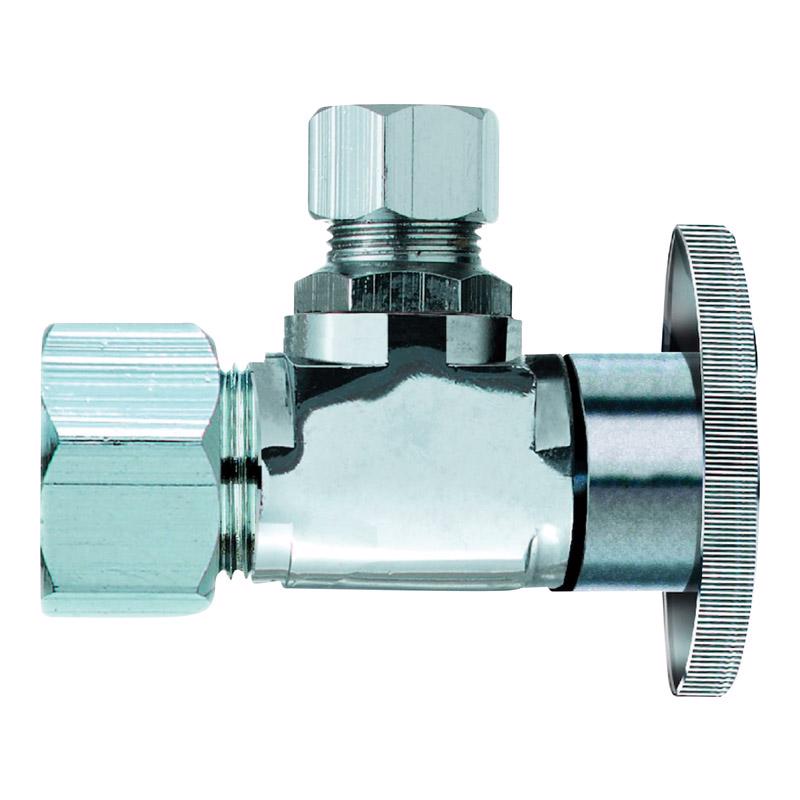 KEENEY - Keeney 5/8 in. Compression in. X 1/2 in. Compression Brass Angle Valve [2624PCLF]