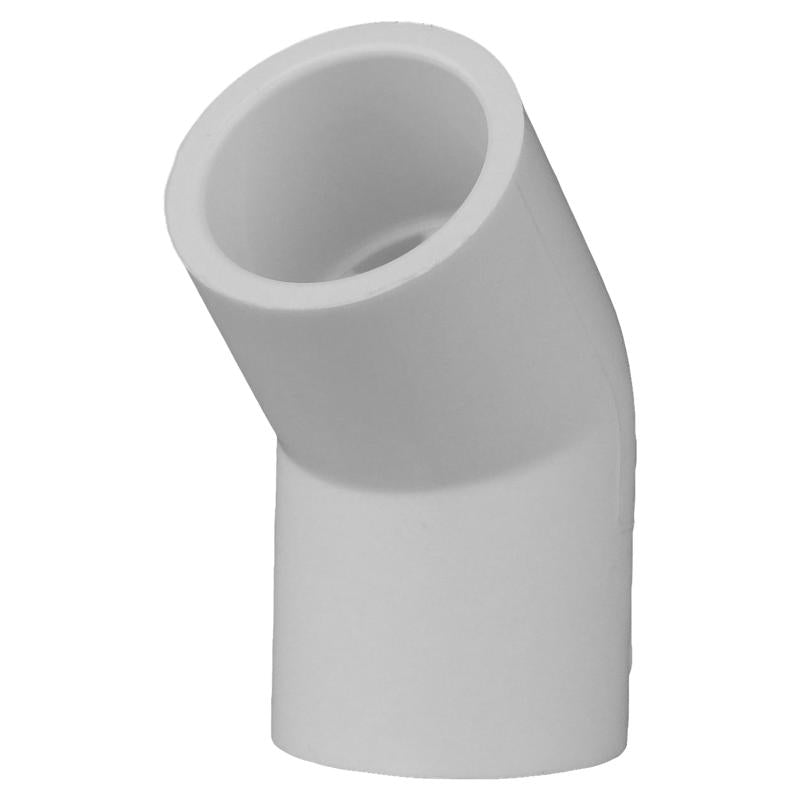 CHARLOTTE PIPE - Charlotte Pipe Schedule 40 1/2 in. Slip X 1/2 in. D Slip PVC 45 Degree Elbow 1 pk - Case of 25