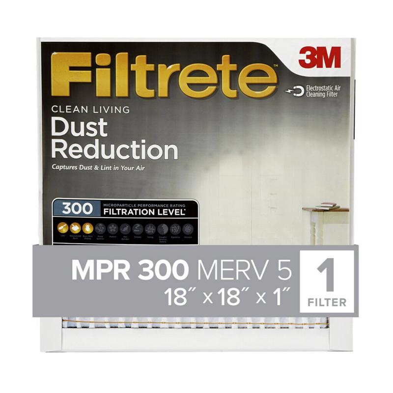 3M - Filtrete 18 in. W X 18 in. H X 1 in. D 7 MERV Pleated Filter Dust 1 pk - Case of 4