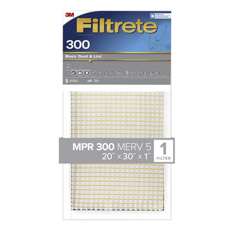 3M - Filtrete 20 in. W X 30 in. H X 1 in. D 5 MERV Pleated Filter Dust 1 pk - Case of 4