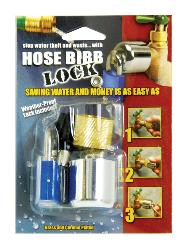 CONSERVCO - Conservco 3/4 in. Hose MPT Anti-Siphon Brass Hose Bibb Lock with Padlock