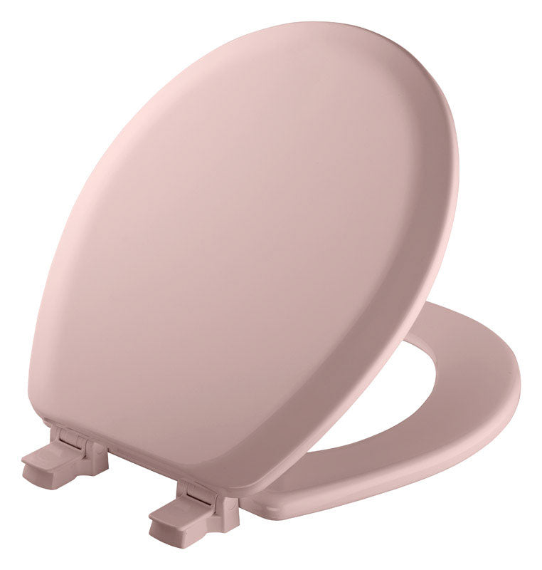 BEMIS - Bemis Cameron Round Pink Enameled Wood Toilet Seat