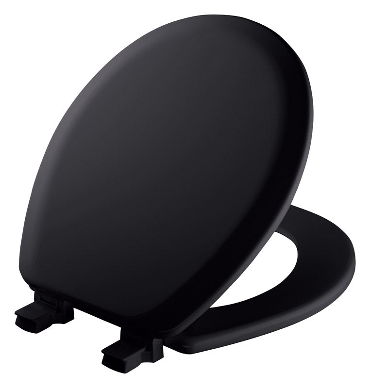 BEMIS - Bemis Round Black Molded Wood Toilet Seat