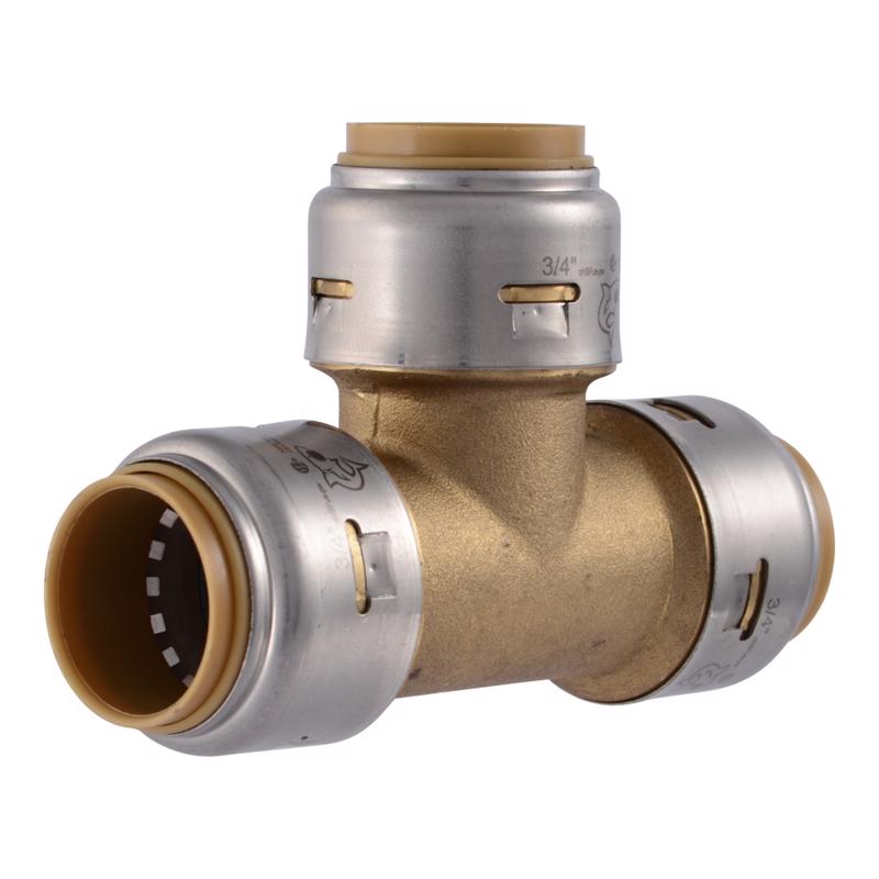 SHARKBITE - SharkBite 3/4 in. Push X 3/4 in. D Push Brass Tee