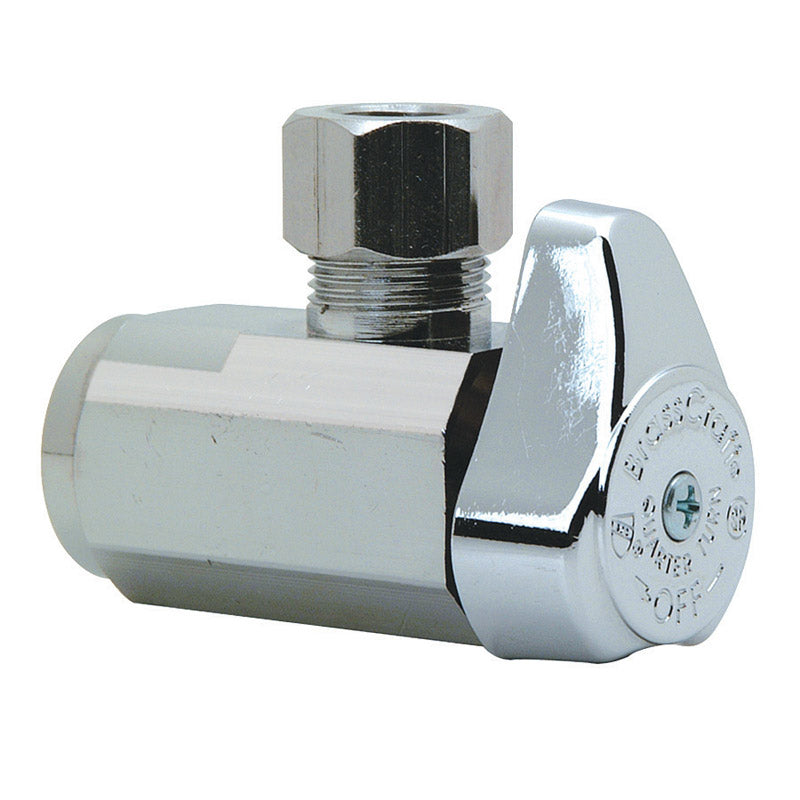 BRASSCRAFT - BrassCraft 1/2 in. FPT outlets X 3/8 in. Brass Shut-Off Valve