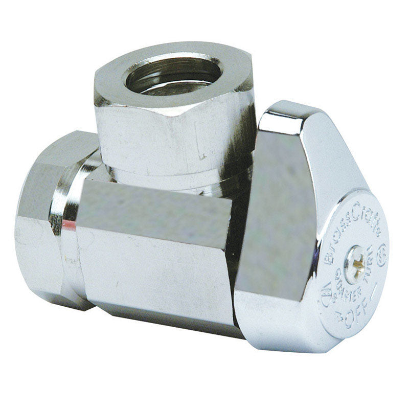 BRASSCRAFT - BrassCraft 1/2 in. FPT outlets X 1/2 in. MPT Brass Shut-Off Valve [G23301X C1]