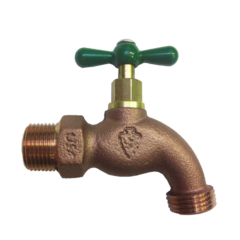 ARROWHEAD BRASS - Arrowhead Brass 3/4 in. MIP X 3/4 in. MHT Brass Hose Bibb