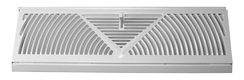 GREYSTONE - Tru Aire 4-1/2 in. H X 18 in. W 3-Way Powder Coat White Steel Baseboard Diffuser