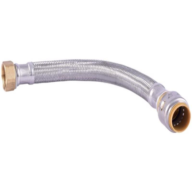 SHARKBITE - SharkBite 3/4 in. Push Fit X 3/4 in. D FIP 24 in. Stainless Steel Supply Line [UR3088FX24]