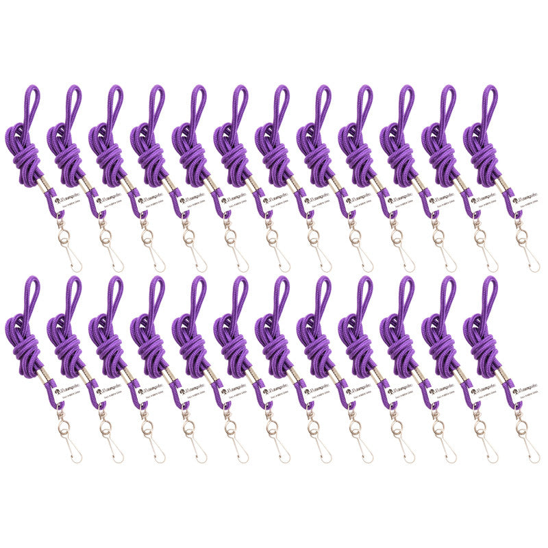 SICURIX - Standard Lanyard Hook Rope Style, Purple, Pack of 24