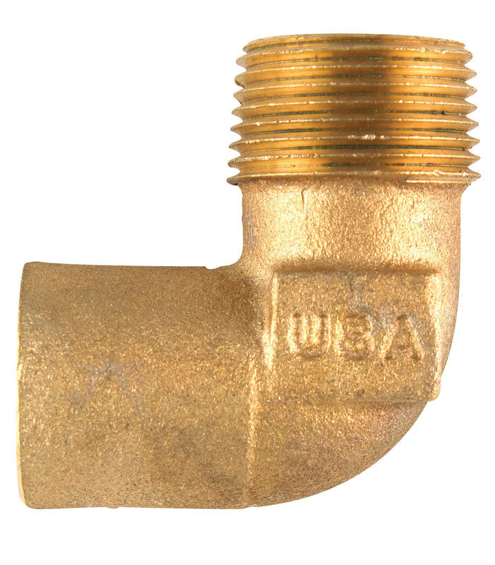 NIBCO - NIBCO 3/4 in. Sweat X 3/4 in. D MPT Brass 90 Degree Elbow 1 pk