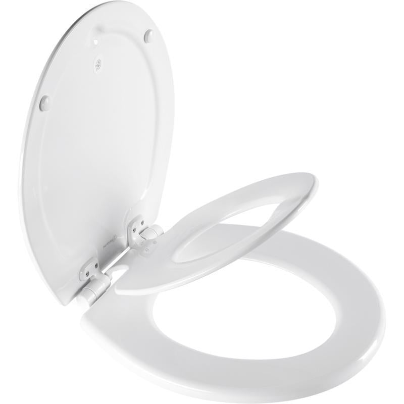 MAYFAIR BY BEMIS - Mayfair by Bemis NextStep2 Slow Close Round White Enameled Wood Toilet Seat