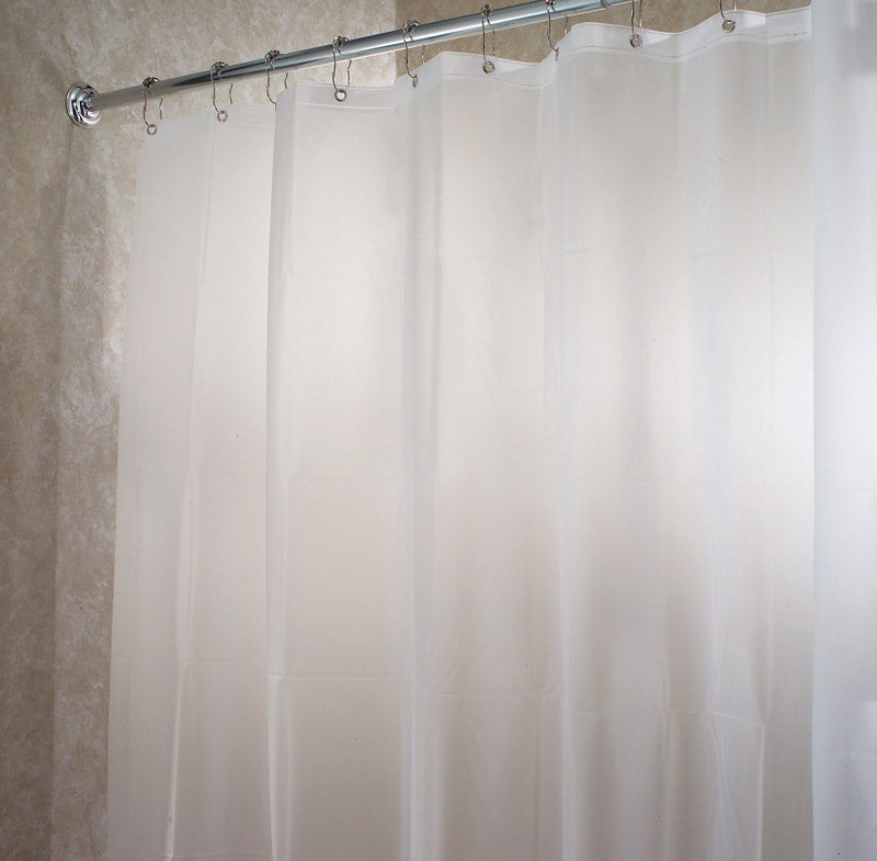 IDESIGN - iDesign 78 in. H X 54 in. W Clear Frost Eva Shower Curtain Liner Vinyl