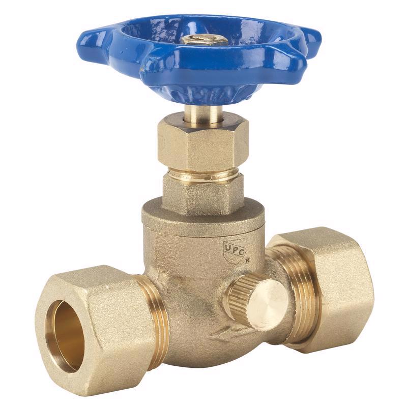 HOMEWERKS - Homewerks 1/2 in. Compression X 1/2 in. Compression Brass Stop and Waste Valve