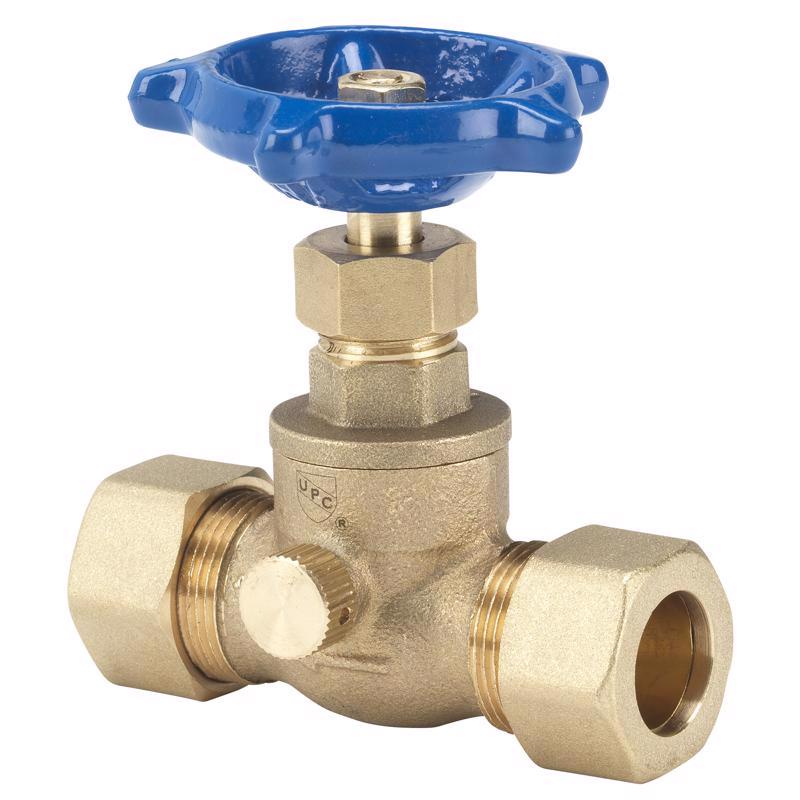 HOMEWERKS - Homewerks 3/4 in. Compression X 3/4 in. Compression Brass Stop and Waste Valve