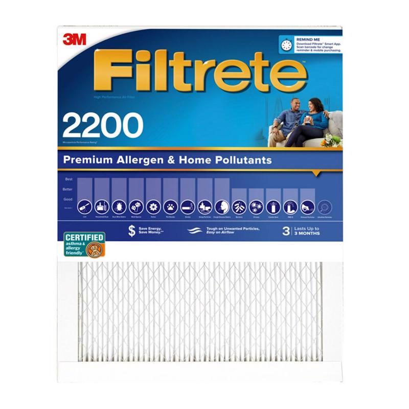 3M - 3M Filtrete 16 in. W X 25 in. H X 1 in. D Fiberglass 13 MERV Pleated Allergen Air Filter 1 pk - Case of 4