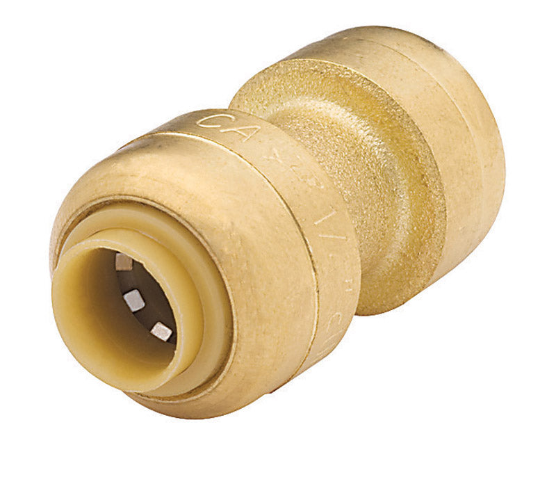 SHARKBITE - SharkBite 1/4 in. Push X 1/4 in. D Push Brass Coupling