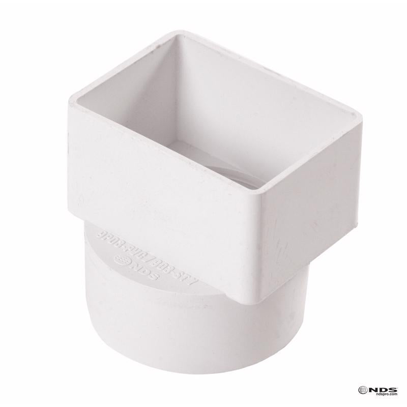 PLASTIC TRENDS - NDS Schedule 35 3 in. Hub each Female PVC Flush Downspout Adapter 1 pk