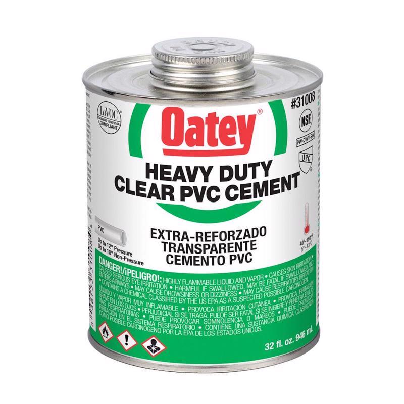 OATEY - Oatey Heavy Duty Clear Cement For PVC 32 oz