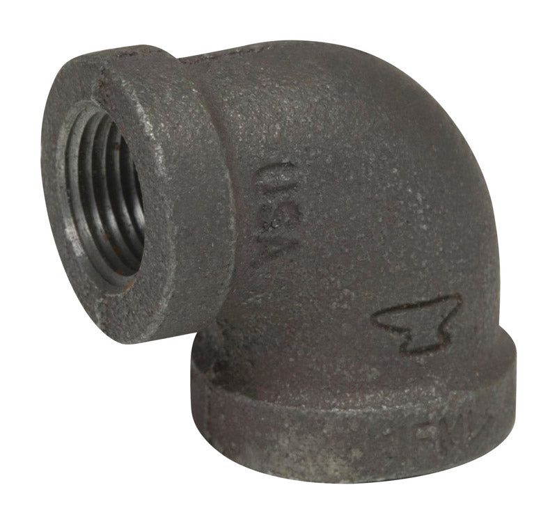 ANVIL - Anvil 1/2 in. FPT X 3/8 in. D FPT Black Malleable Iron Elbow