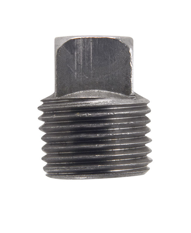 BILLCO CORPORATION - Billco Corporation 3/8 in. MPT Black Steel 0.495 in. L Square Head Plug - Case of 5