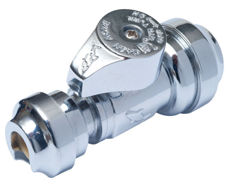 SHARKBITE - SharkBite 1/2 in. PTC X 1/4 in. Brass Straight Stop Valve