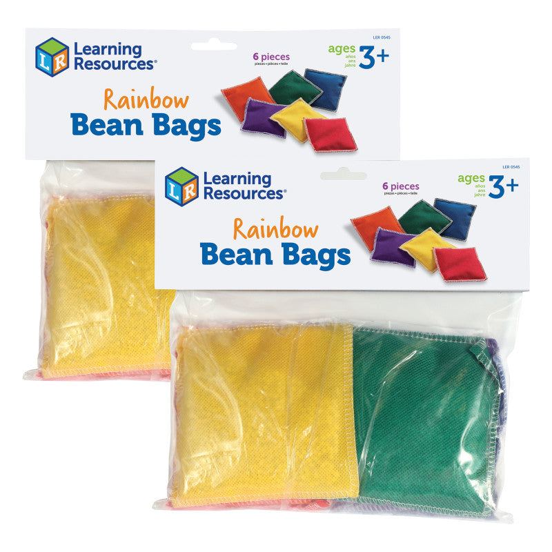 LEARNING RESOURCES - Rainbow Bean Bags, 6 Per Set, 2 Sets