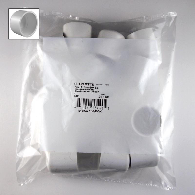 CHARLOTTE PIPE - Charlotte Pipe Schedule 40 1 in. Slip PVC Cap 10 pk
