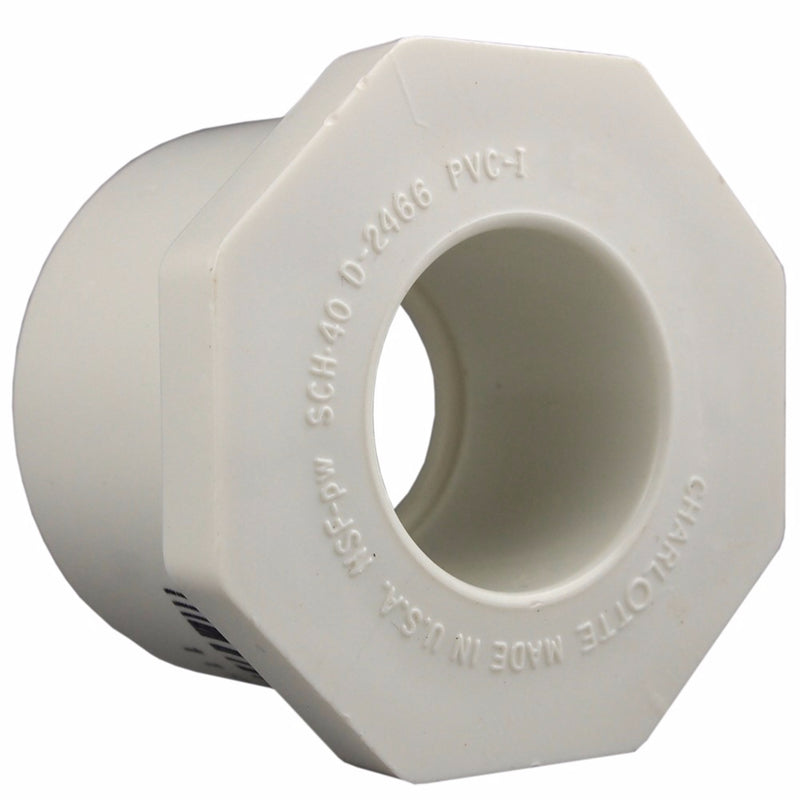 CHARLOTTE PIPE - Charlotte Pipe Schedule 40 1-1/2 in. Spigot X 1 in. D Slip PVC Reducing Bushing 1 pk