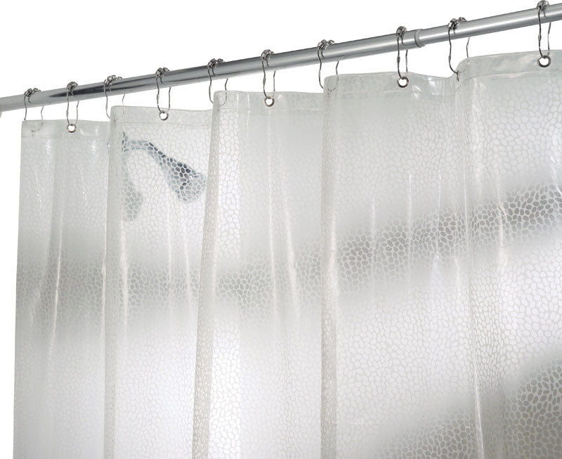 IDESIGN - iDesign 72 in. H X 72 in. W Clear Raindrop Shower Curtain Vinyl