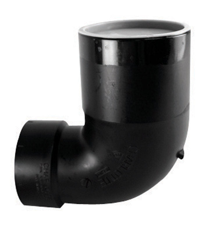 CHARLOTTE PIPE - Charlotte Pipe 4 in. Hub X 3 in. D Spigot ABS Elbow
