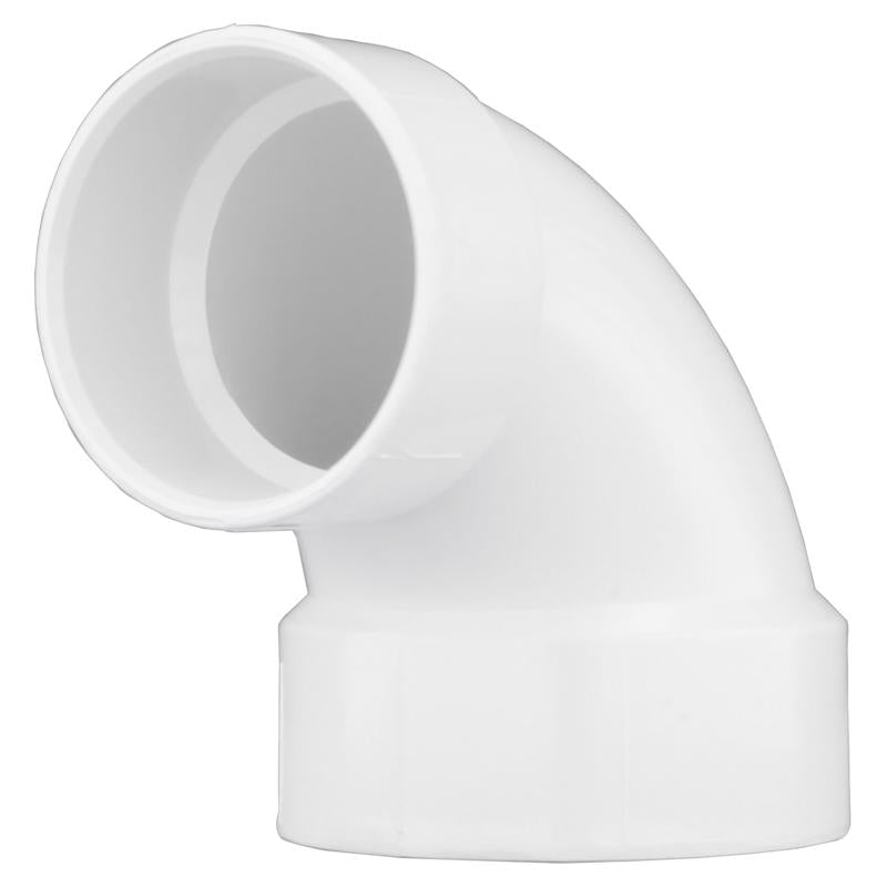 CHARLOTTE PIPE - Charlotte Pipe 4 in. Hub X 3 in. D Hub PVC Elbow 1 pk