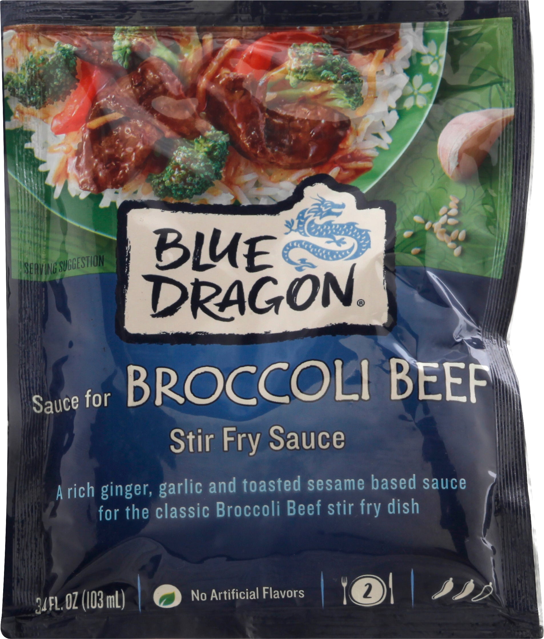 Blue Dragon Broccoli Beef Stir Fry Sauce 3.4 oz - Case of 12