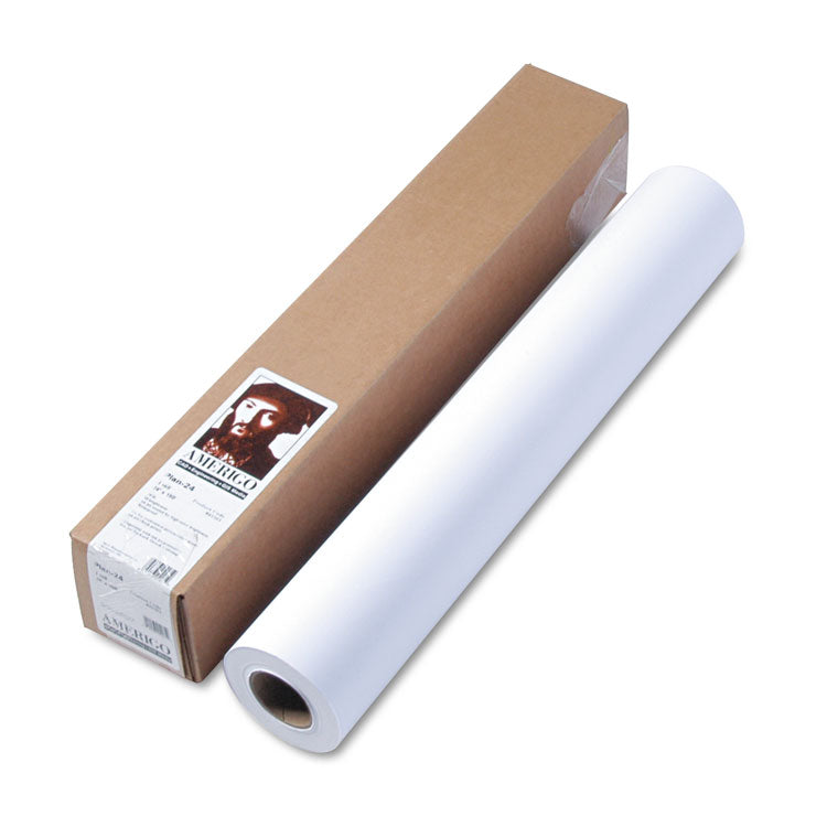 HP - DesignJet Inkjet Large Format Paper, 6.8 mil, 24" x 150 ft, Gloss White