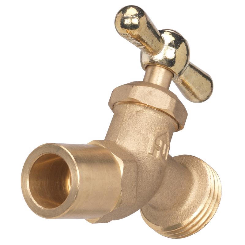 HOMEWERKS - Homewerks 1/2 or 3/4 in. Sweat X 3/4 in. MHT Brass No-Kink Hose Bibb